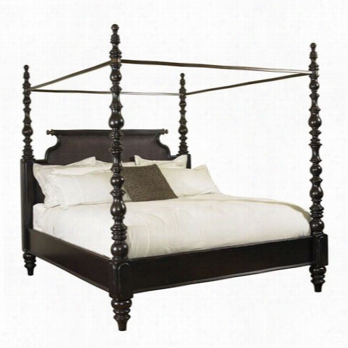 Tommy Bahama 619-174c Kingstown Sovereign Poster King Bed In Tamarind/dar Brown