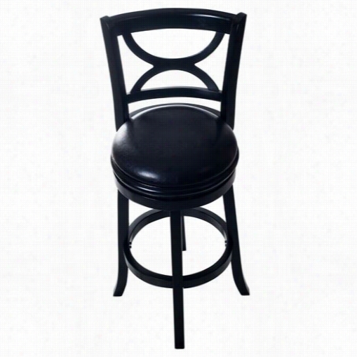 Trademark Home 75-pb29 Swivel Wood Bar Stool With Back