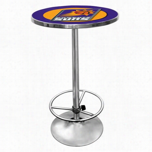 Trademark Close Nba2000-ps Phoenix Suns Nba Chrome Pub Table