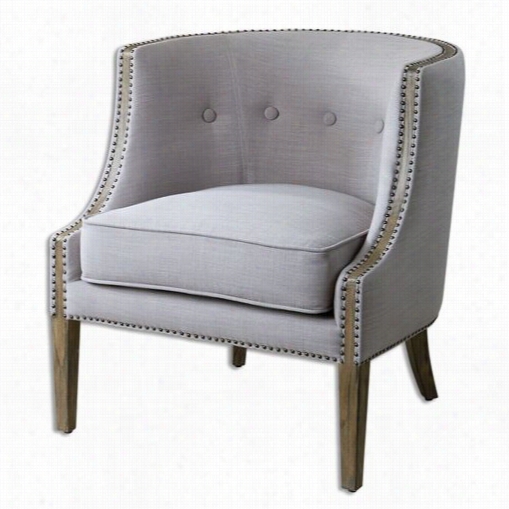 Uttermost 23220 Gamila Accent Chair In Light Gray