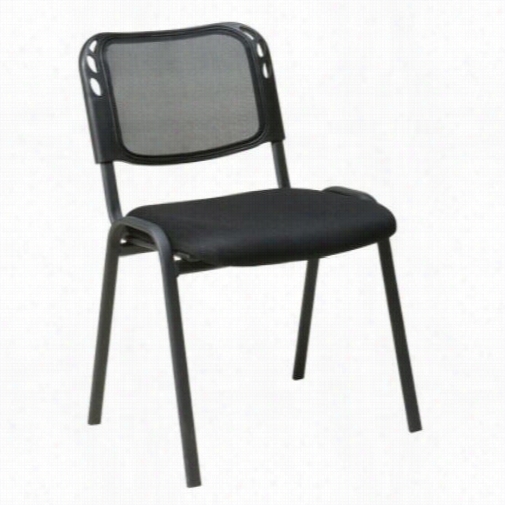 Worksmart Stc2o20a4-3 Set Of 4 Armless Stac King Chair In Black