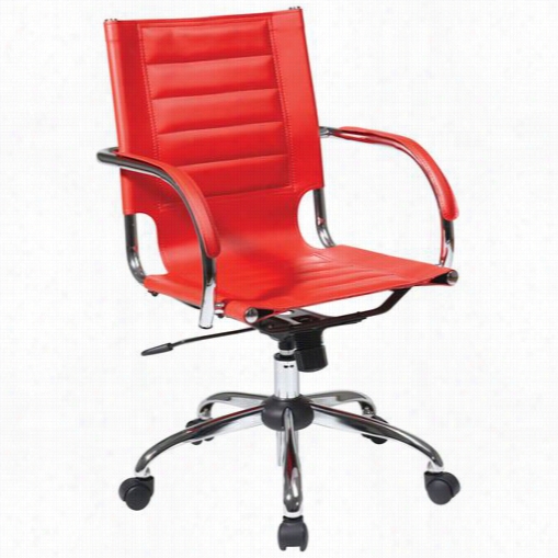 Worrksmart Tnd941a-rd Trinidad Office Chair In  Redw Ith Fixed  Padded Arms