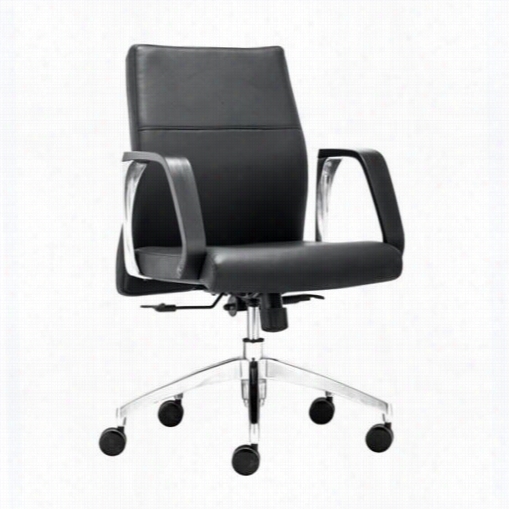 Zuo 206100 Conductor Low Back Office Chair In Black