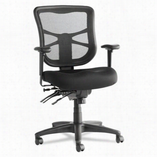 Alea Aleel42me10b Elusion Series Mesh Mid-back Multifunction Chair In Black