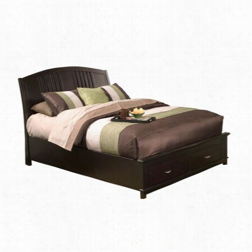 Alpine Furniture 688-07-ck Del Mar Ca Lking Storage Platform Bed In Dark Espresso