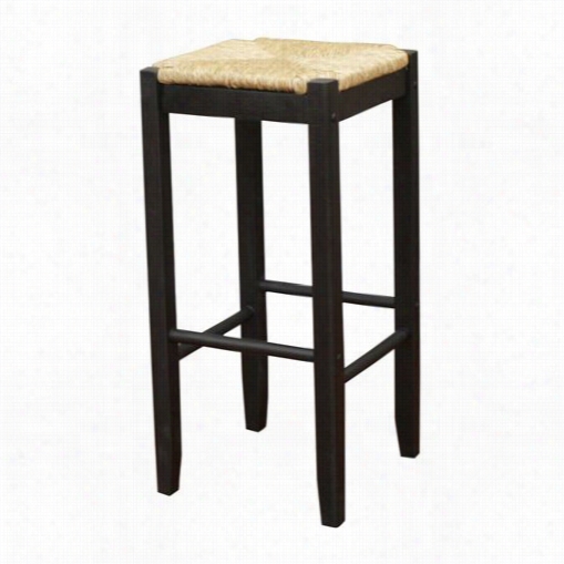 American Heritage 124883 Rattan Counter Height Chair In Black