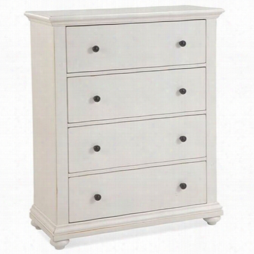 American Woodcrafters 5110-140 Pathways 4 Drawer Chest In Antique White With Distressing