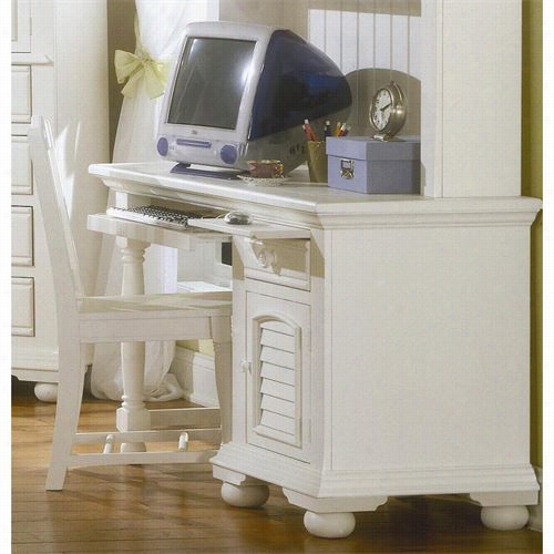 American Woodcrafters 6510-342 Cottage Traditions Computer Deskk In Eggshell White