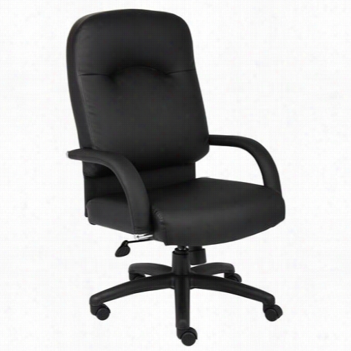 Boss Office Products B7402 Hig Bback Caressoft Chair In Black With Knee Tilt