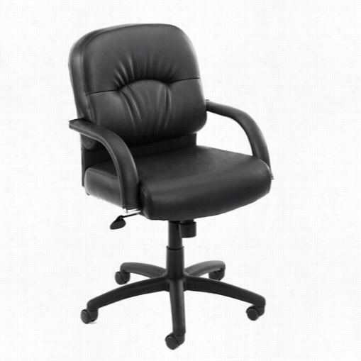 Boss Office Products B7406 Mid Back Caressoft Chair In Black