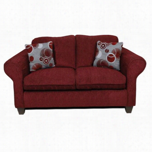 Chelsea Home Furniture 2900-l Libby Loveseat In Tahoe Bburgundy