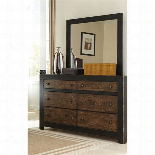 Coaster Furniture 203773-203 77r Segundo Dresser With Mirror In Antique Oak Embossed