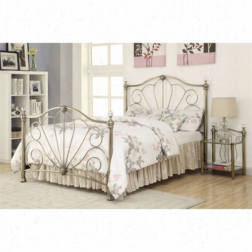 Coaster Furniture 300425q Lemoore Queen Bed In Brass