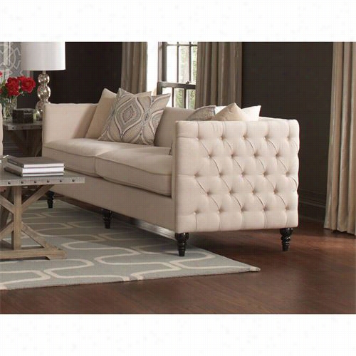 Coastre Furniture 504891 Claxton Traditional Sofa In Beige