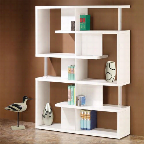 Coastet  Furniture 800310 Modern Bookcase In White