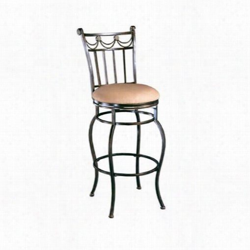 Hillsdale Furniture 4356-831 Camelot Swivel Barstool In Black Gold With Suede