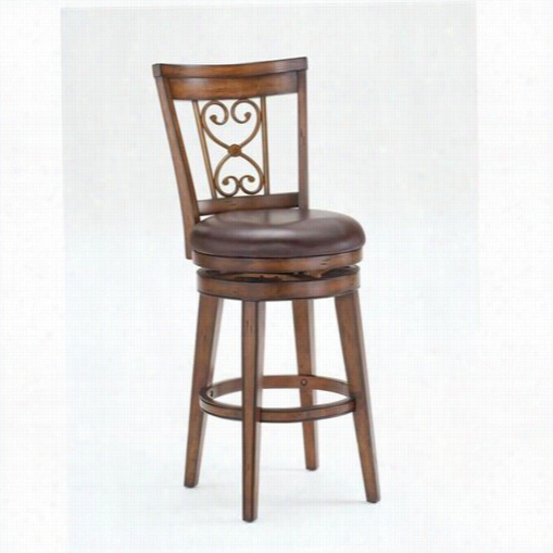 Hillsdale Furniture 4685-831s Villagio Ladder Back Barstool In Dark Chestnut