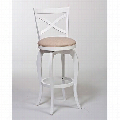 Hillsdale Furniture 504-830 Ellendale Swivle Bar  Stool In White