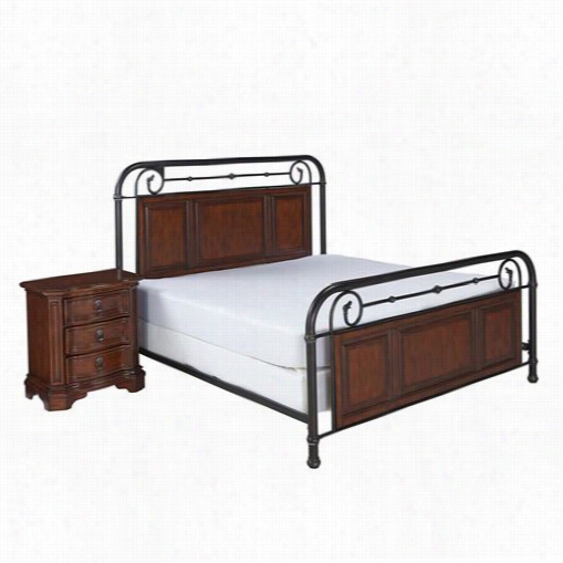 Home Sstyles 5062- 6017 Richmond Hill King Bed And Night Stand In Cognac