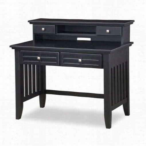 Home Styles 5181-162 Arts And Crafts Black Student  Desk And Hutch In Black
