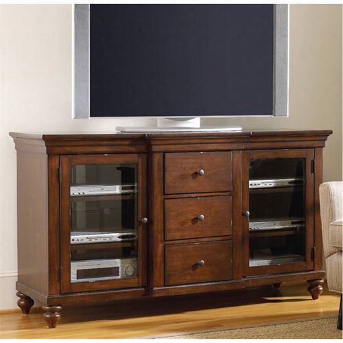 Hooker Furniture 1037-56480 Wenover 64"" Entertainment Console In Distressed Cerry