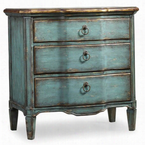 Hooker Furniture 500-50-878 Three Drawer Turquoise Hhest In Turquoise