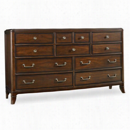 Hooekr Equipage 5183-90002 Pslisade Eleven Drawers Dresser In Dark Wood