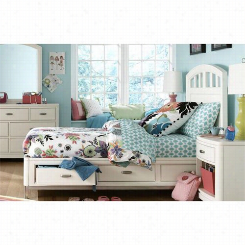 Legacy Classic Fruniture 9910-4733k Park City Twin Complete Platform Storage Bed In White