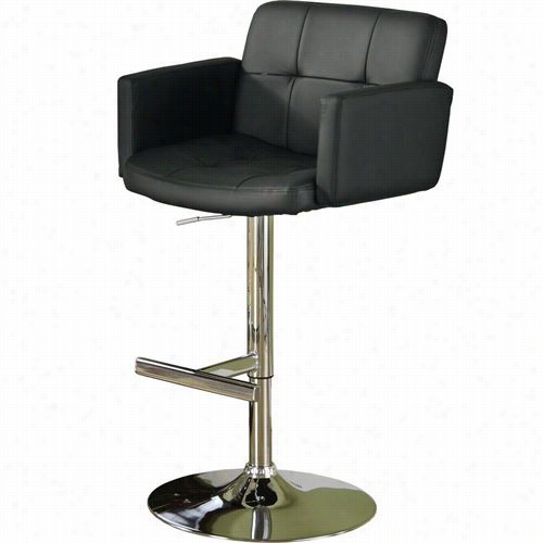 Mo Narch Specialties I2359 Hydrsulic Lift Barstool In Black/chrome