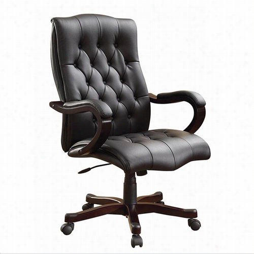 Osp Designns Bp-dxtx-ec3 Dixon Executive Leather Office Chair In Espresso