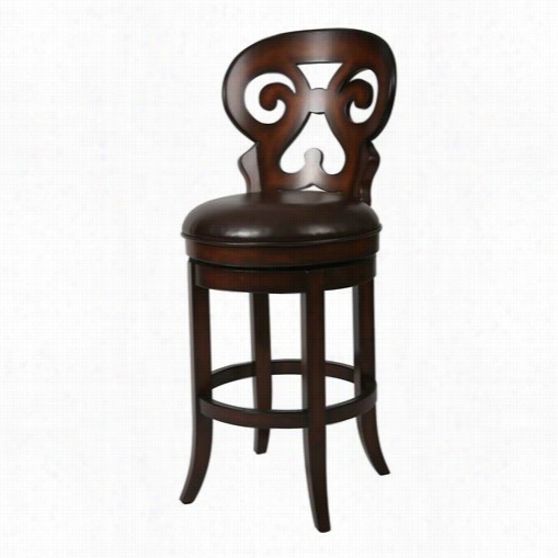 Pastel Furniture Hr-219-30-rd-656 Ermosa 30"" Swivel Barstool In Russet Cordovan