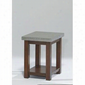 Progressive Furn Iture 4p26-29 Cascade Chairside Table In Nutmeg Birch/cement