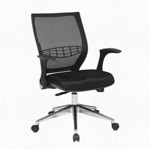 Prlline Ii 80885al- Progrid Back Mana Ger's Chair In Polished Aluminum With Flip Arms