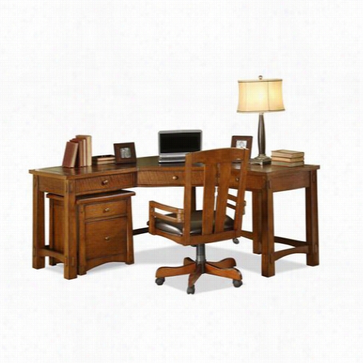 Riverside 2930 Craftsman Home Corner Desk