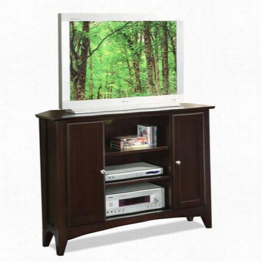 Riverside 66045 Met Ro Ii 44"" Corner Console In Ehony Brown