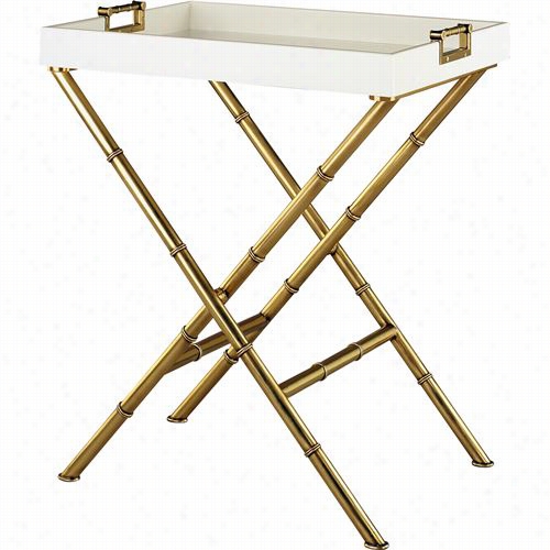 Robert Abbey 659 Jonathan Adler Meurice Side Table In Antique Brass