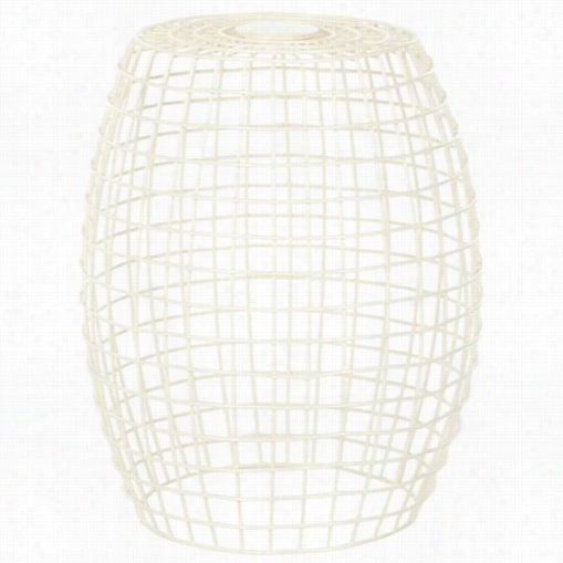 Safavieh Fox450a Eric Grid Stool In Ivory