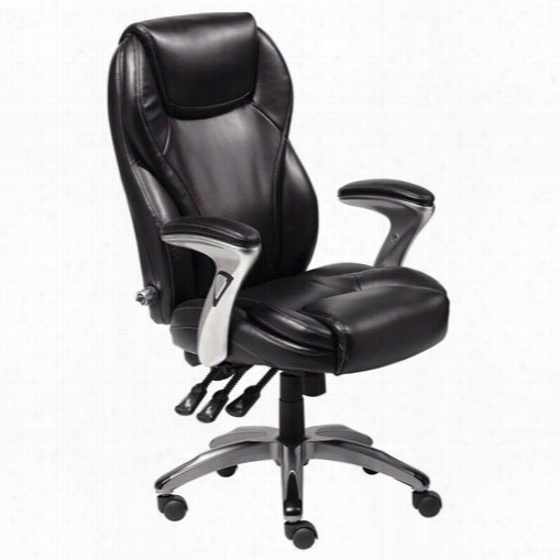 Serta At Home 43676 Ergo Executive Office Chair In Black Bonded Leather