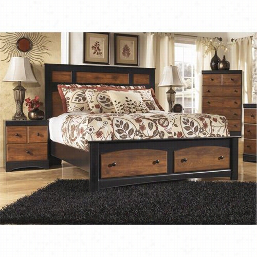 Signature Design By Ashley B136-54-b136-57-b136-96-b136-92-b136-92 Aimwell Queen Berdoom Set With Two Nightstands