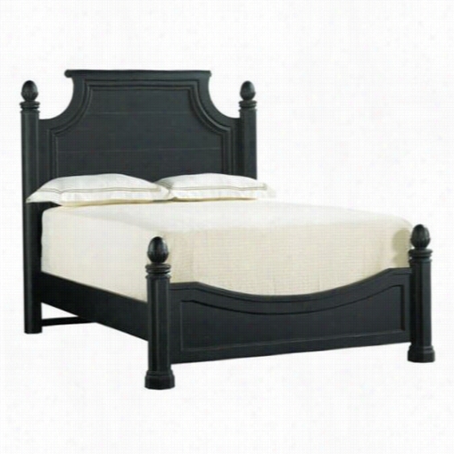 Stanly Furniture 222-13-41 Arrondissement 92-1/2"" Reverie Queen Panel Bed In Rustic Charcoal