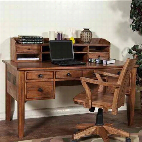 Sunny Desgins 2962r-h Sedna Desk Hutch In Rustic Oak