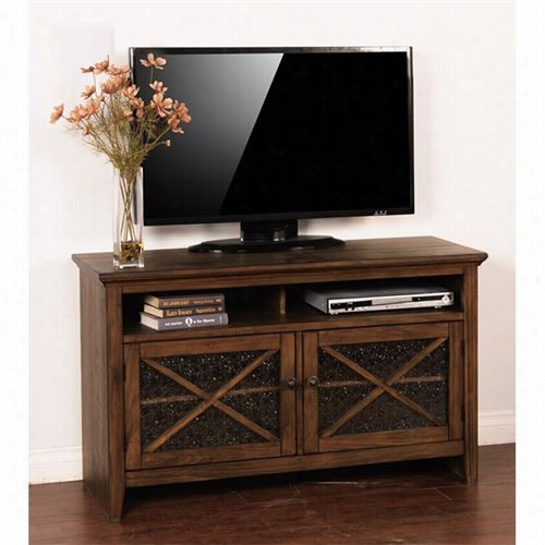 Sunny Designs 3546ac-50 Savannah 50"" Tv Console In Antique Charcoal