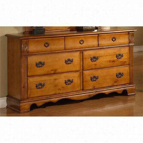 Sunset Trading Ss-by100-dr Bryant Dresser In Honey Pine