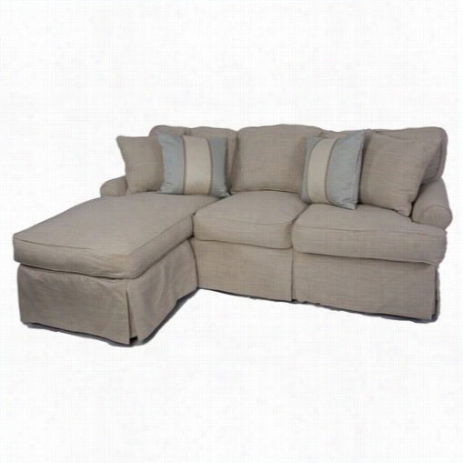 Sunset Trading Su-117678-466082 Horizon Slipcovered Sleeper Sofa And Cuaise In Linen
