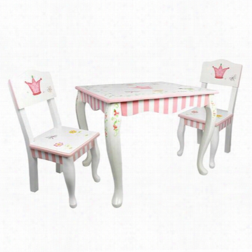 Teamson W-7395a Princess And Frog Table And Set Of 2 Chairs