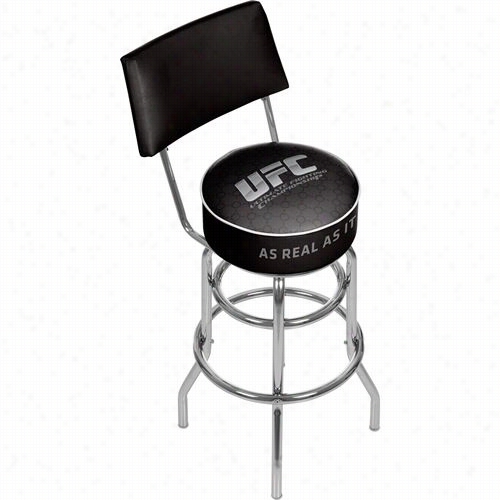 Trademak Home  Ufc1100-1 Ufc Padded Swivel Bar Stool With Back