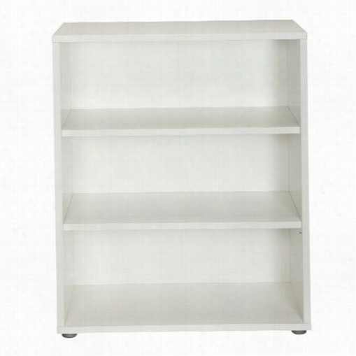 Tvilum 8042349 Prima Bookcase In White By The Side Of 2 Shelf