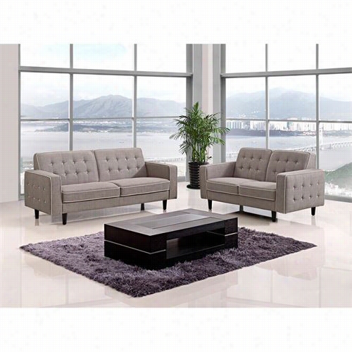 Vig Furniture Vgmb1369-gry Divvani Casaa Fabric Sofa Set In Grey