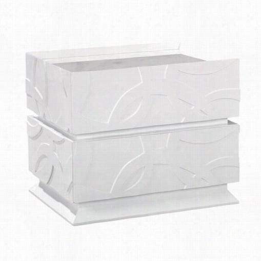 Vig Furniture Vgwctem-8c003b Bribe Ariel 2 Drawer Nightstand In White