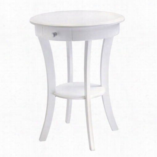Winsome 10727 Sasha Round Accent Table In White